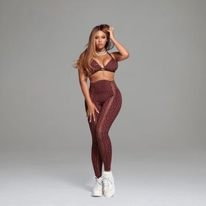 Adidas Ivy Park Monogram Sheer Panel Tights